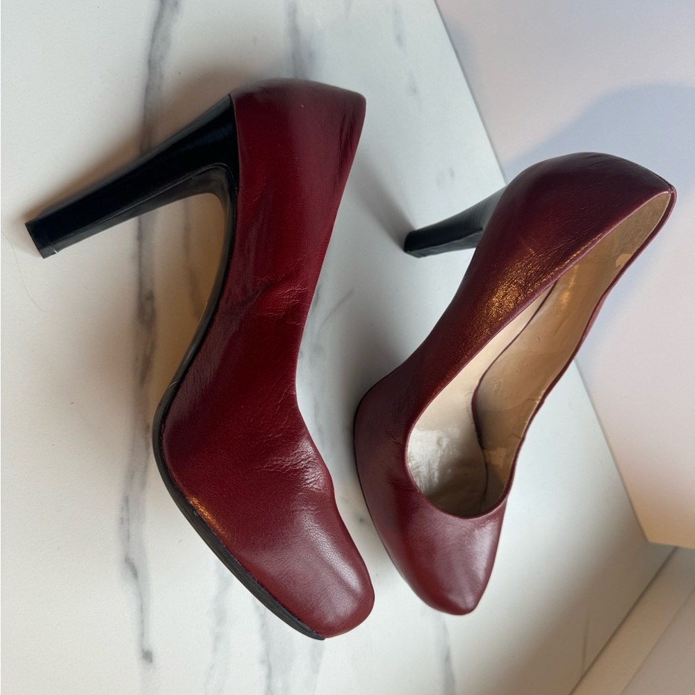Franco Sarto platform stiletto size 9 burgundy brand new